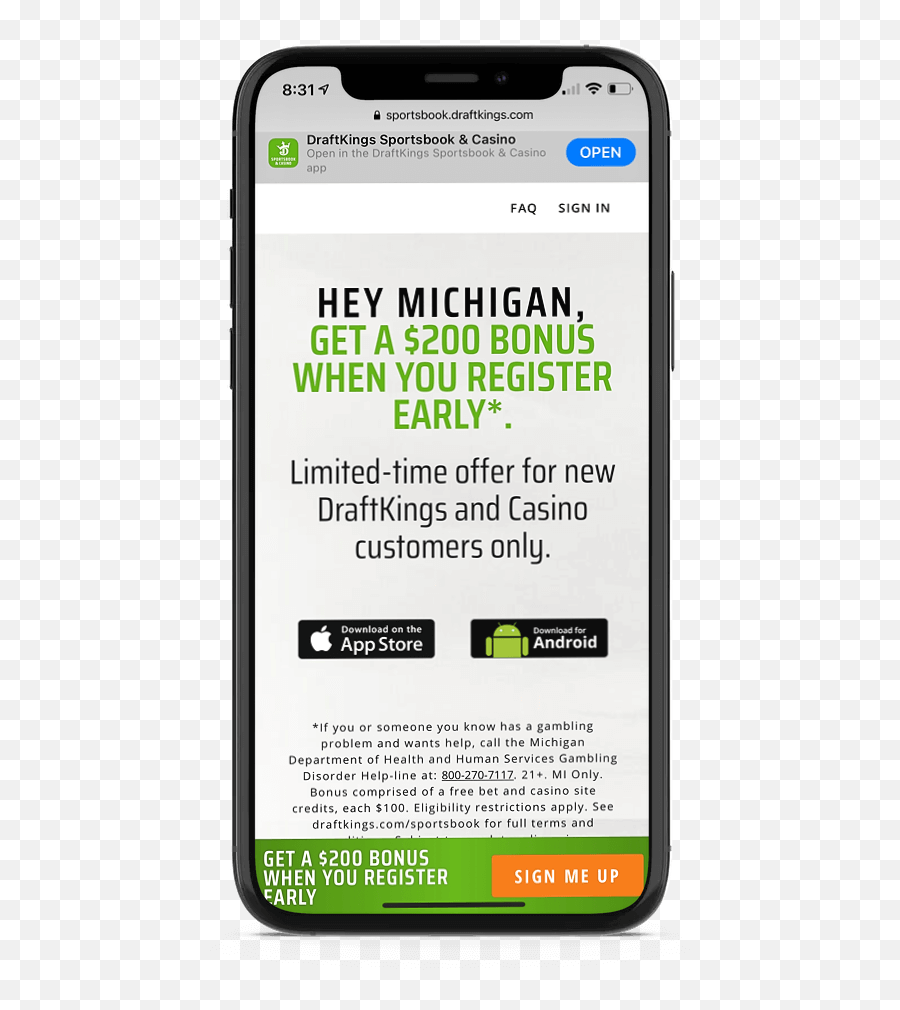 Draftkings Michigan Sportsbook Promo - Smartphone Emoji,Sportsbook Emoticons List