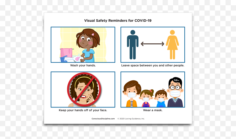 Resource Visual Safety Reminders For Covid - 19 Conscious Covid 19 Reminders Emoji,Helping Childre Manage Big Emotions Printable Series