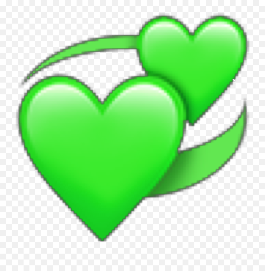 Greenheartemojis Sticker - Transparent Background Iphone Emoji Png,Hear Emoji