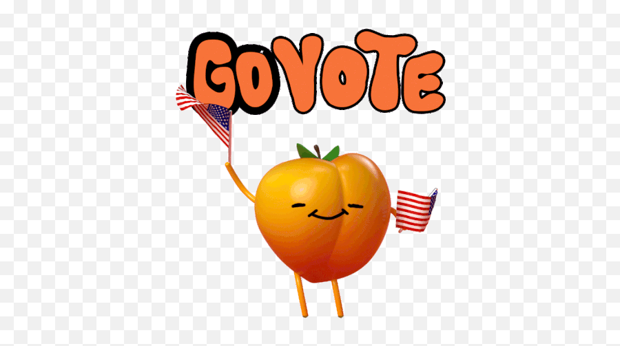 Vote Peach Go Vote Peach Sticker - Vote Peach Go Vote Peach Emoji,Peach Emoji Cursor Tumblr
