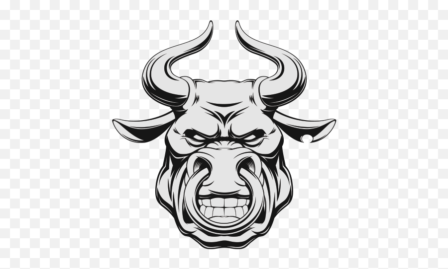Printed Vinyl Angry Aggressive Bull Head Stickers Factory Emoji,Flame Eyed Angry Emoticon