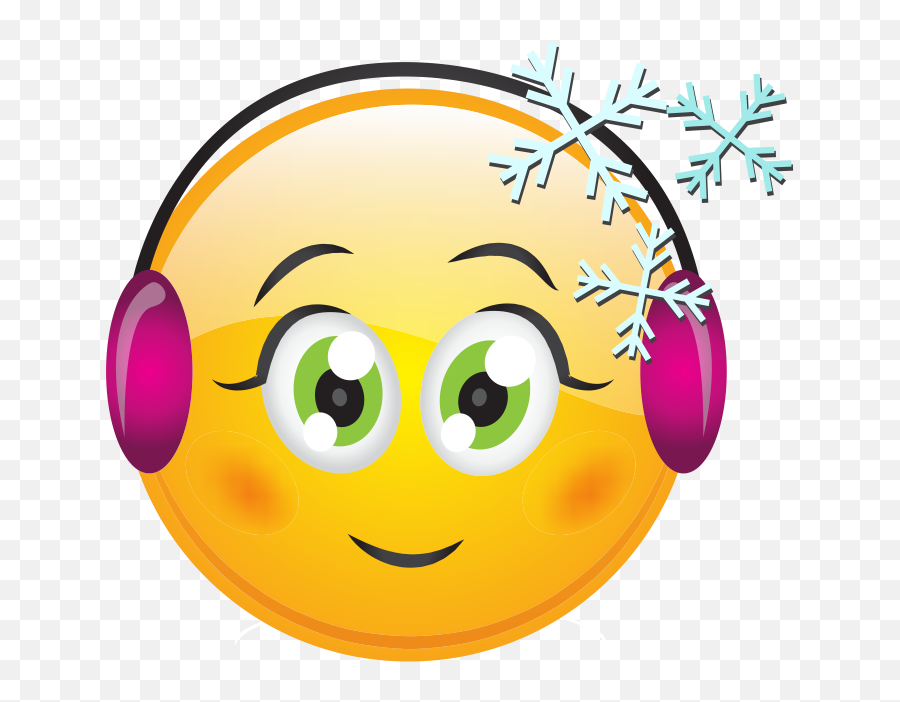 Winter Girl Emoji Decal,Snowflake Emoji