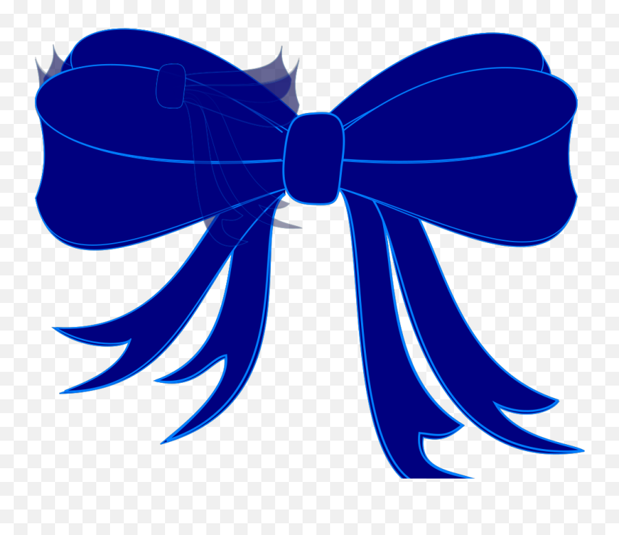 Blue Bow Ribbon Png Svg Clip Art For Web - Download Clip Emoji,Blue Ribbon Emoji