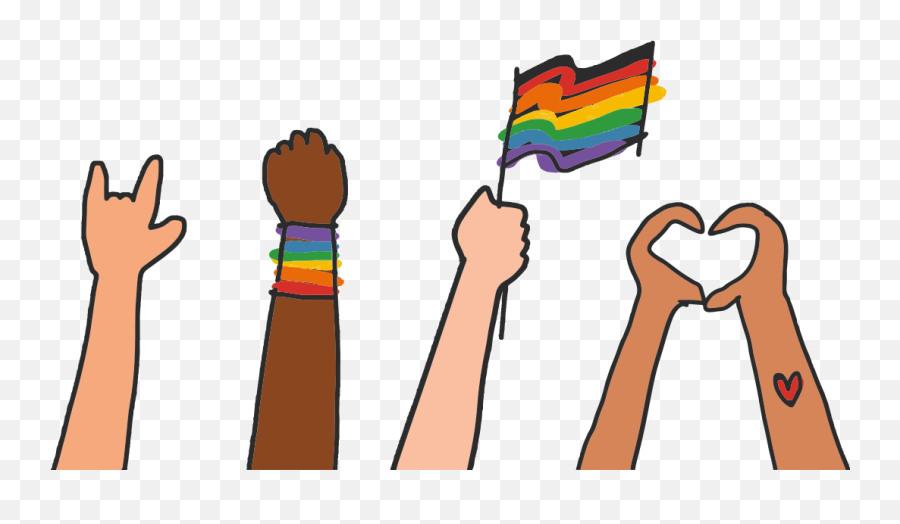 Gay Pride Doodle Style Wall Sticker - Tenstickers Emoji,Gay Hand Emoji Transparent