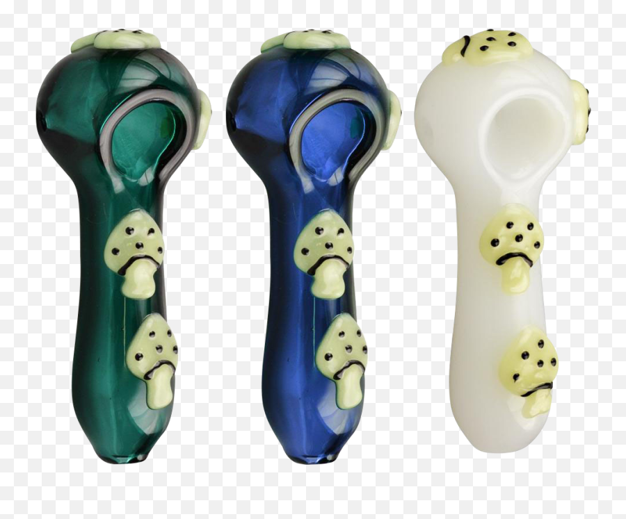 Glow In The Dark Mushroom Spoon Pipe - Toothbrush Holder Emoji,Shroom Emoji