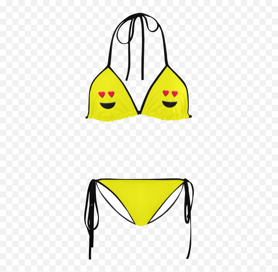 Emoticon Heart Smiley Custom Bikini - For Teen Emoji,Emoji Bikini Woman Flag