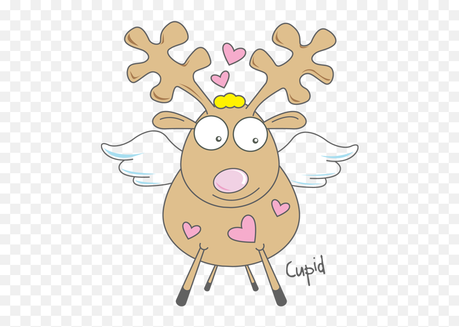 Your Guide To Finals Studying From Santau0027s Reindeer - Clipart Cupid Reindeer Emoji,Cupid Emoji Answer