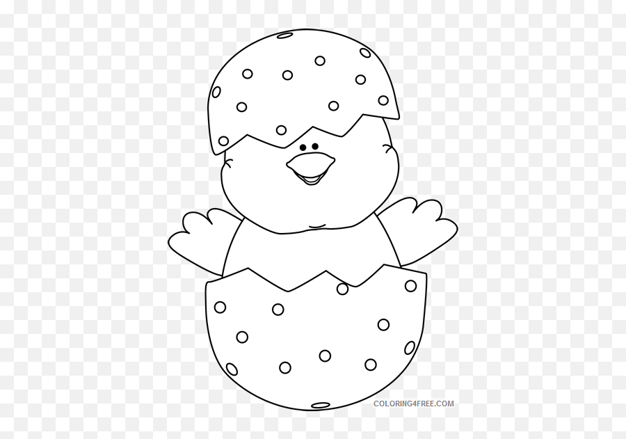 Easter Chick Coloring Pages Chick - Easter Chick Black And White Clip Art Emoji,Chick Movie Emoji