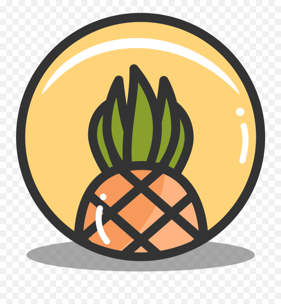 Button Pineapple Icon Splash Of Fruit Iconset Alex T - Tropical Icon Png Emoji,Pineapple Emoji