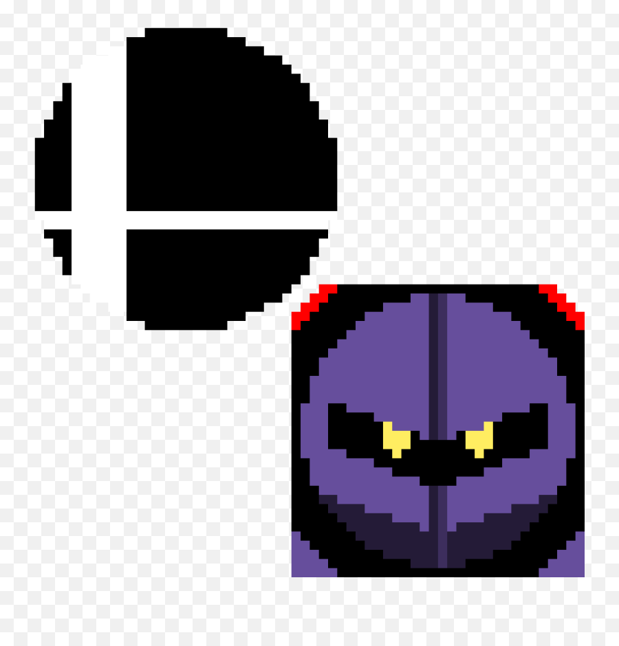 Pixilart - Meta Knight Kirbyu0027s Adventure Icon By Conman866 Ball Sprite Emoji,Kirby Emoticons Text