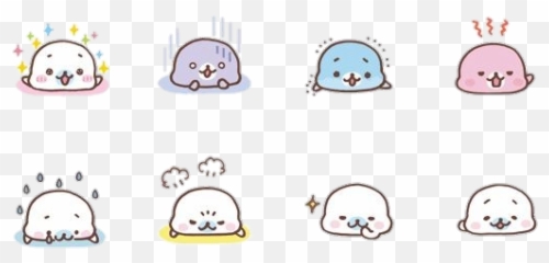 Cute Kawaii Seal Mamegoma Sticker - Kawaii Png Seal Emoji,Emotions Cute Copy