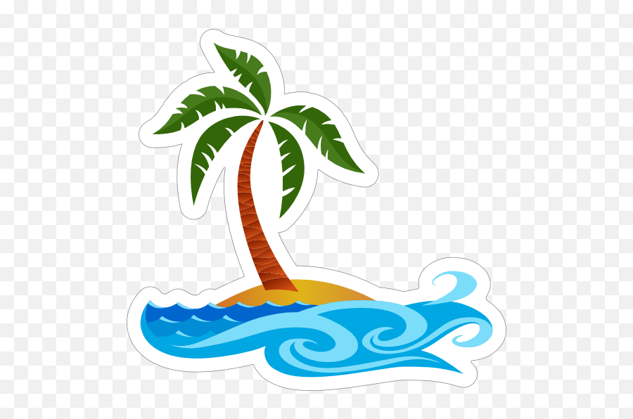 Ocean Beach Sticker - Beach Stickers Png Emoji,Aurelion Sol Angry Emoji