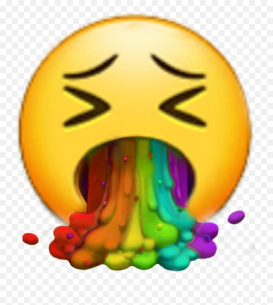 Vomiting Emoji Sticker By Natalkapetykiewicz - Happy,Puking Emoji Gif
