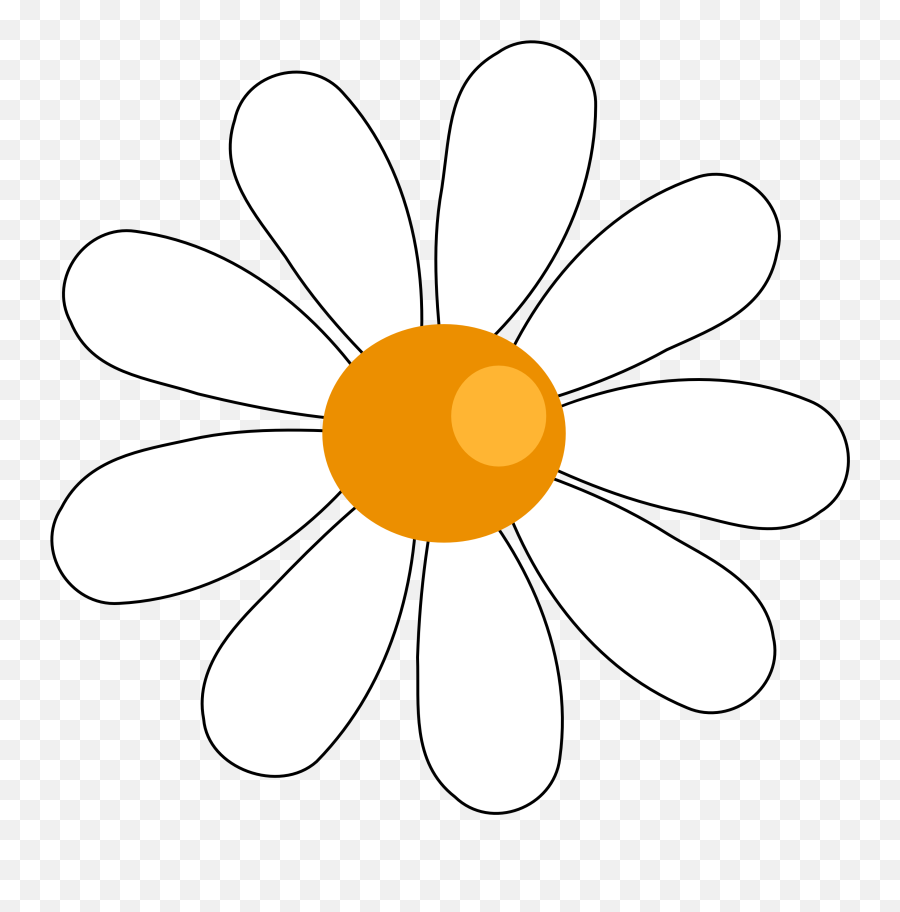 Daisy Free Clip Art - Clipartix Flower Vinyl Daisy Flower Stickers For Cars Emoji,Margaritas Emojis