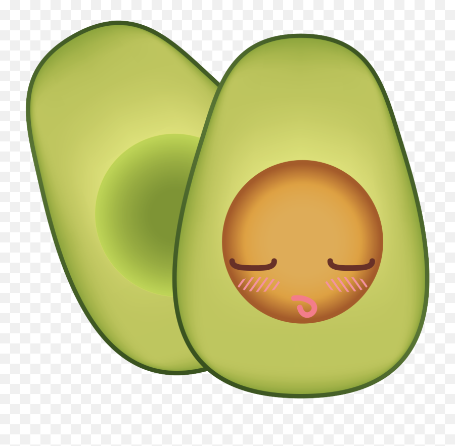 Kawaii Clipart Avocado Kawaii Avocado - Avocado Emoji,Avocado Emoji Png