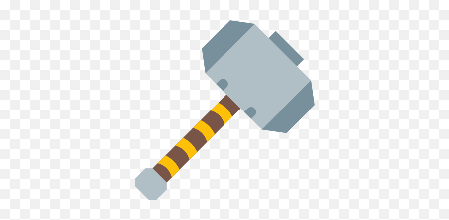 Thor Hammer Icon In Color Style - Thor Hammer Emoji Png,Twitter Thor Emojis