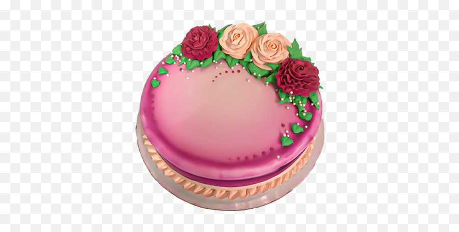 Happy Birthday Bright Edible With Icing Sides U2013 Lynn Dairy - Pink Roses Dq Cake Emoji,How To Type Fb Birthday Cake Emoticon