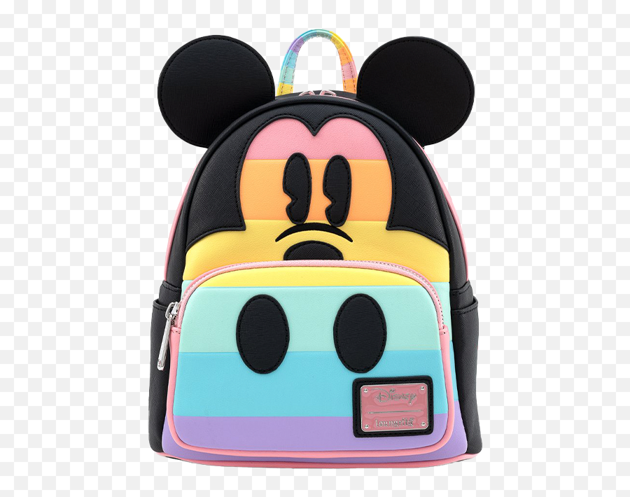 Mickey Mouse Pastel Rainbow Mini Backpack By Loungefly - Pastel Mickey Loungefly Emoji,Emoji Little Backpacks