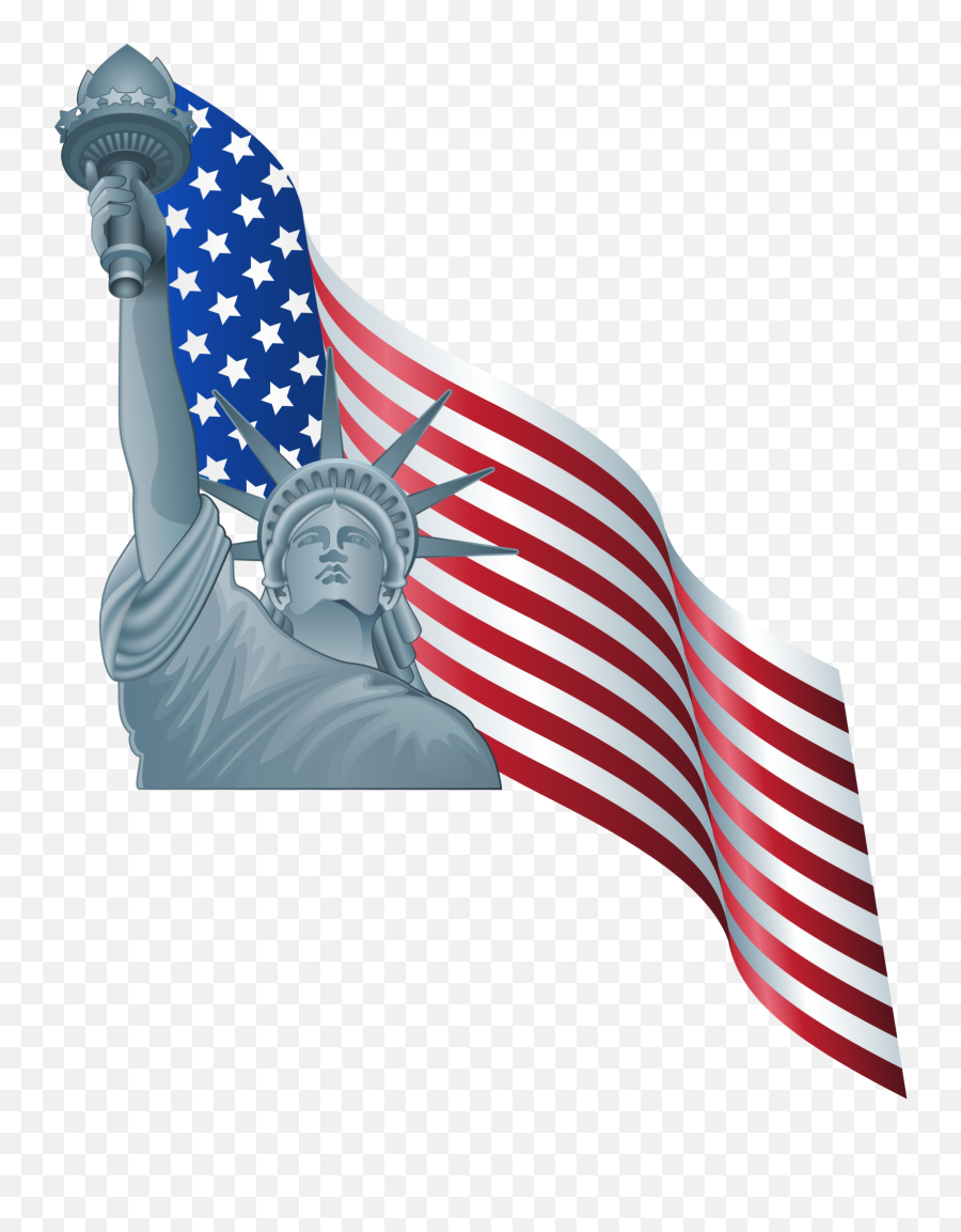 American Flag And Statue Of Liberty Png Clip Art Emoji,United States Flag Emoji