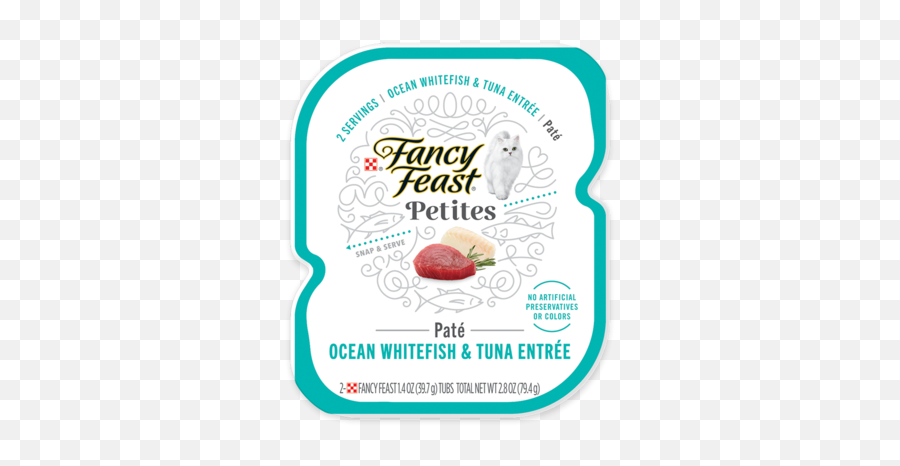 Fancy Feast Petites Single Serve Fish Pate Wet Cat Food Purina Emoji,Tubs The Cat Emoticon