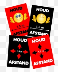 Poster U0027houd Afstand Smileyu0027 Rood A2 Emoji,Papier Emoticons
