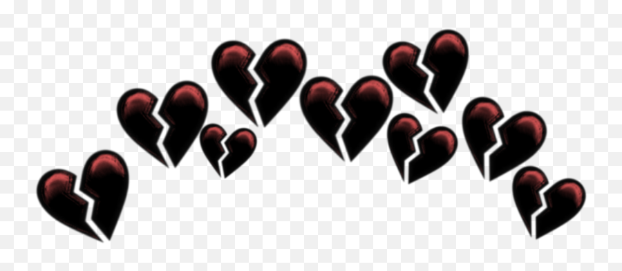 Black Red Emoji Broken 331638630084211 By Satanicbarbie,Heartbroken Emoji