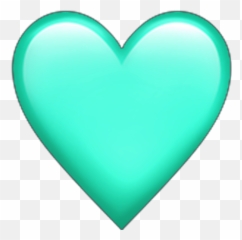 Heart Emoji Sticker - Turquoise Heart,Heart Emoji\\