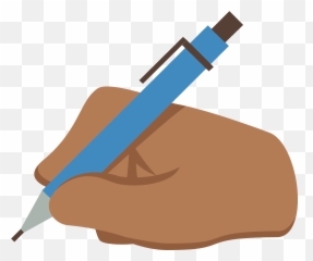 Writing Hand Emoji Clipart - Emojis De Manos Escribiendo,Hand With Pen Emoji