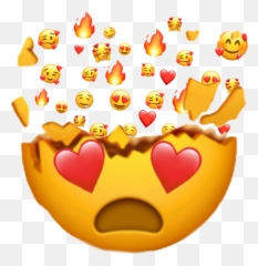 Emoji Heart Explosion Sticker - Emoji Png Ios 12,Exploding Emoji