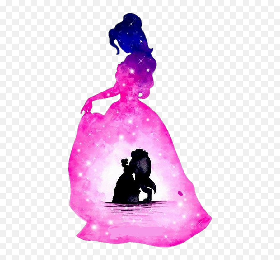 Belle Beautyandthebeast Disney Sticker By Amanda - Fondos De Pantalla Silueta La Bella Y La Bestia Emoji,Disney Emoji Movies