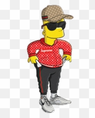 Bart Simpson Supreme Gucci Sunglasses - Bart Simpson Gucci Emoji,Trap Queen Emoji