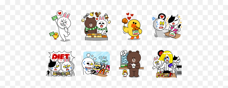 Welcome To The Line Prepaid Card Event - Line Store Line Characters Sticker Emoji,1000 Emoji Stickers