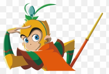 West Animation Cartoon Monkey Clipart - Sun Wu Kong Clipart Emoji,How To Draw The Monkey Emoji