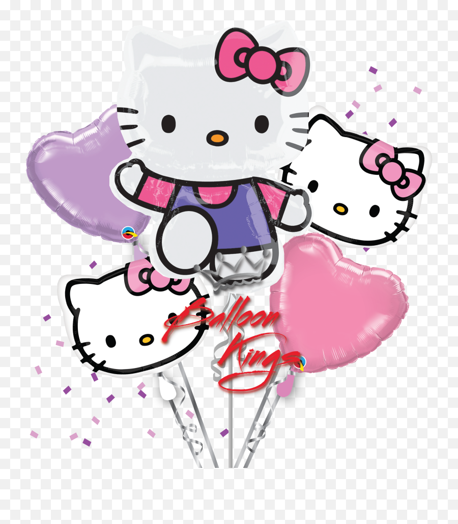 Hello Kitty Purple Bouquet - Birthday Hello Kitty Balloon Emoji,Hello Kitty Emoji Outfit