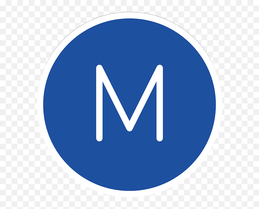 Circled M Emoji Clipart - Dot,Blue P Emoji