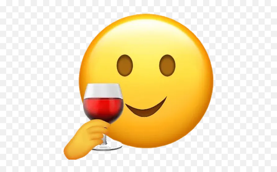 Emojis Whatsapp Stickers - Stickers Cloud Champagne Glass Emoji,White Wine Emoticon