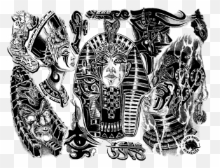 Download Tattoo Ancient Sleeve Artist - Tattoo Designs Egyptian Sleeve Ideas Emoji,Egyptian Emoticon Facebook