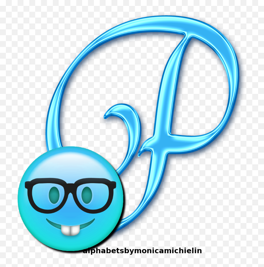 Monica Michielin Alphabets Light Blue Smile Emoticon Emoji - Love Wallpaper Love P,What Is This Emoticon :p