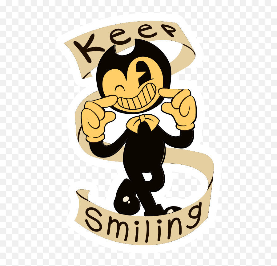 Bendy Keep Smiling - Bendy Sticker Emoji,Smile -emoticon -smiley