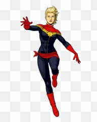 Download Captain Marvel Carol Png - Captain Marvel Comic No Background Emoji,Captian Marvel No Emotions