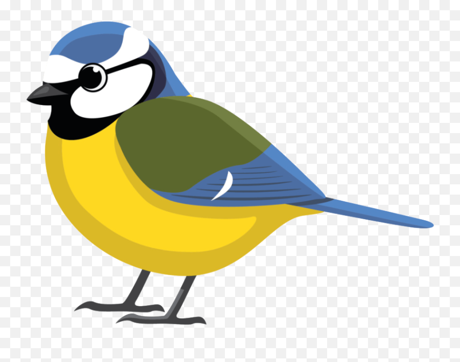 Blue Tit Facing Left - Blue Tit Png Clipart Full Size Facing Left Clipart Emoji,Smiley Emoticon Thumbs Up Facing The Left