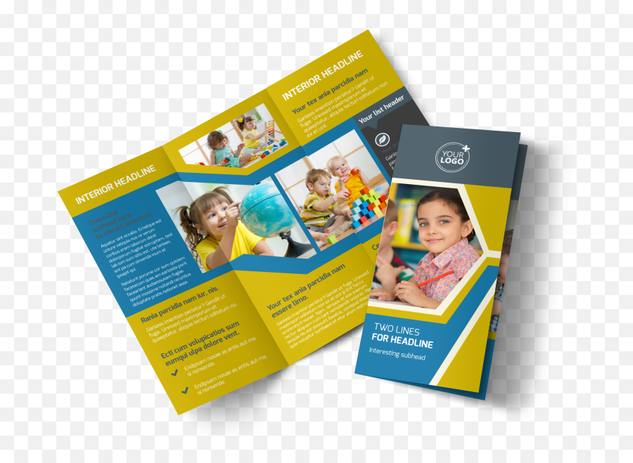 Child Development Brochure Template - 3 Folds Church Bulletin Design Emoji,Dealing With Emotions Brochure Or Pamphlet