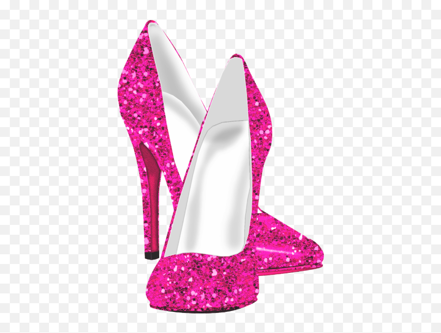 Birthday Party Invitation - Pink Glitter High Heels Clipart Emoji,Emoji Art Free High Heeled Boots Clipart