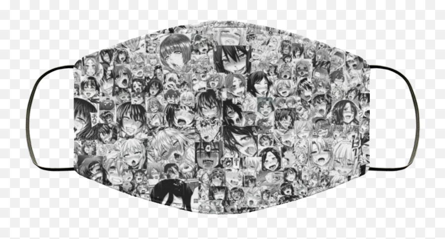 Cute Anime Girl - Funny Face Mask Washable Reusable Custom U2013 Printed Cloth Face Mask Cover Waifu Collage Black And White Emoji,Anime Girls Emotion Chart