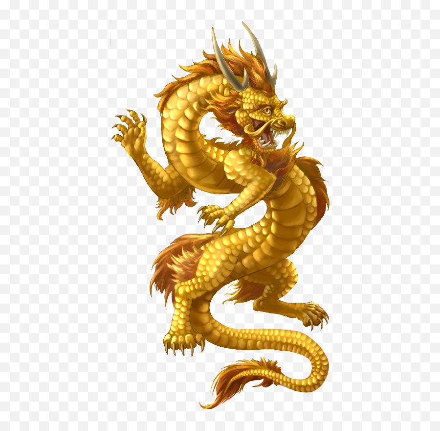 Chinese Dragon Symbol Transparent Background - 17370 Chinese Gold Dragon Png Emoji,Yellow Thumbs Up Emoticon No Background