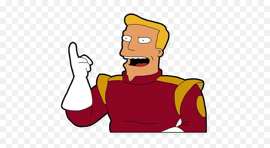 Telegram Sticker 14 From Collection Futurama - Zapp Brannigan Png Emoji,Futurama Zapp Emotions