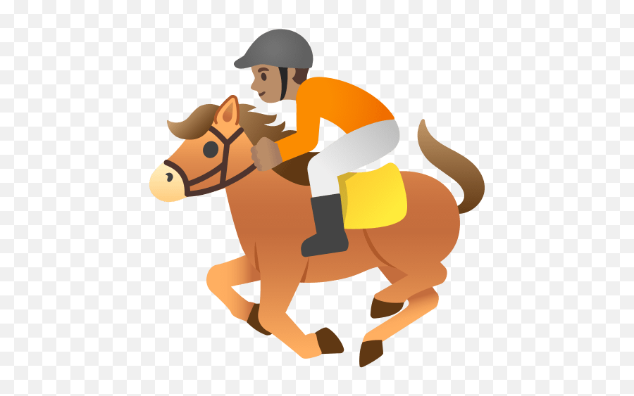 Persona Montando A Caballo Tono De Piel Medio - Emoji,Emoticon Escribir