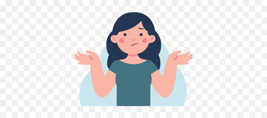 Planta - Confuse Illustration Emoji,Shruggy Girl Emoji
