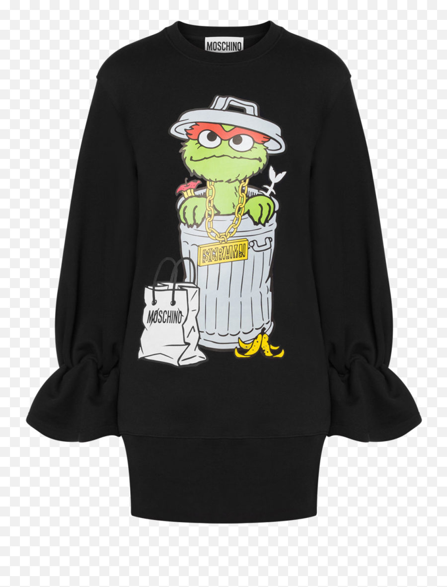 Sesame Street Oscar Cotton Fleece Dress Womenu0027s Tops Emoji,Sesame Street Emoticons For Iphone