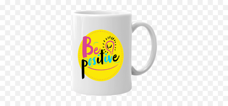 Be Positive Quote Mug U2013 Personalized Products Customized - Serveware Emoji,Coffee Cup Emoticon